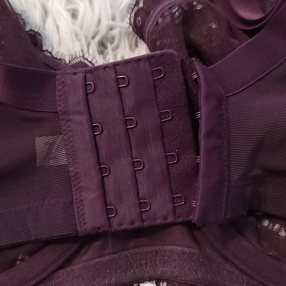 Cacique Unlined Full Coverage Burgundy Bra - Picture 6 of 8